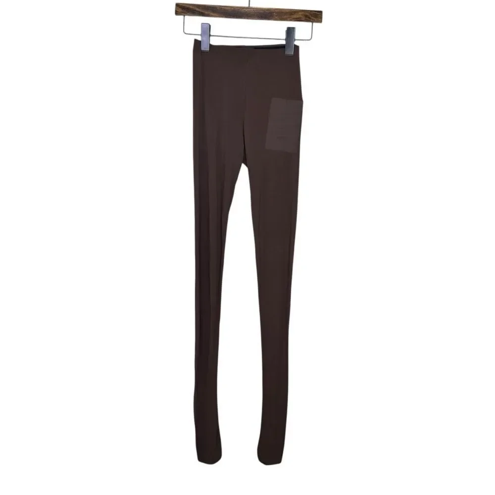 NEW Wardrobe NYC Sheer Tight Dark Brown Size XS